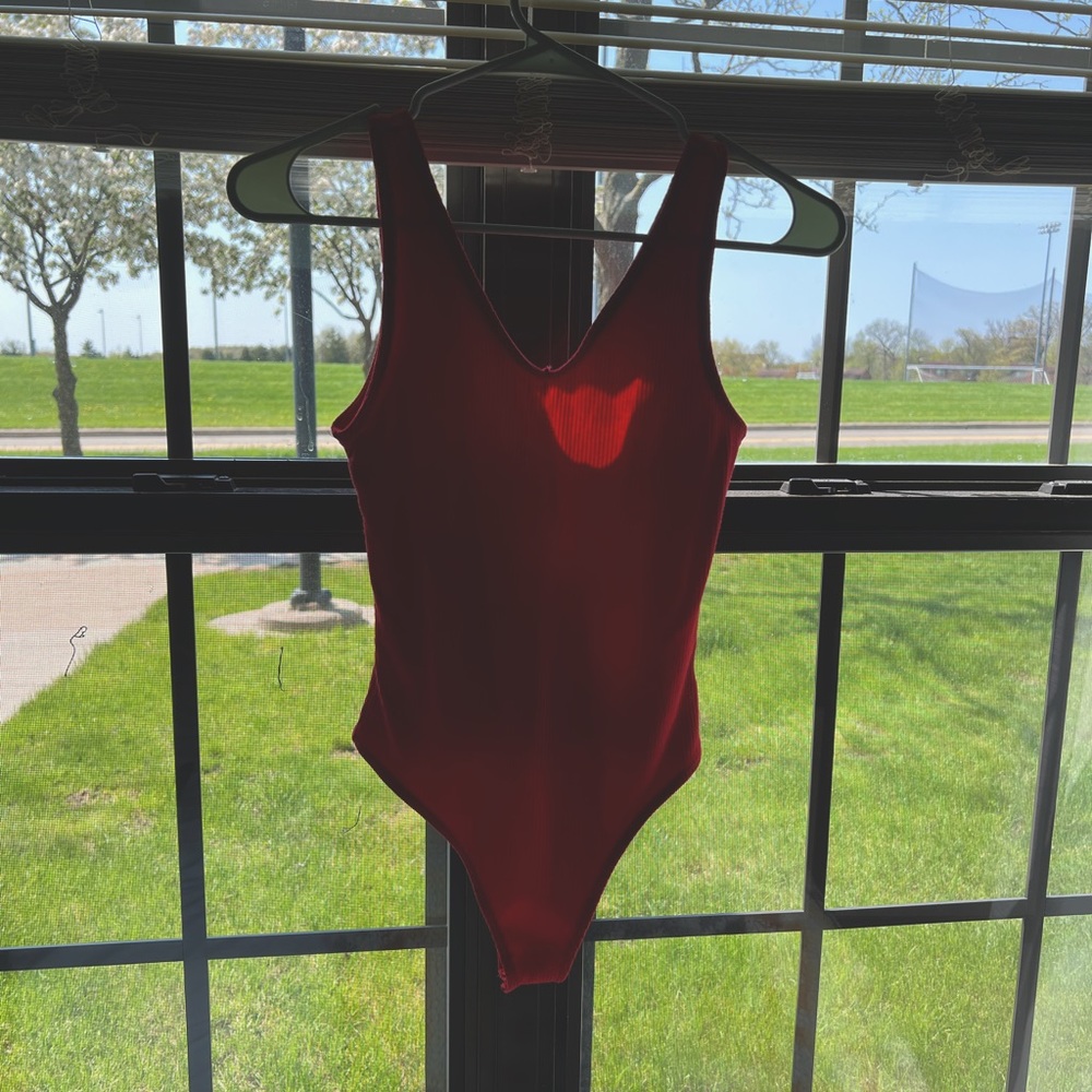 Red American Eagle body suit